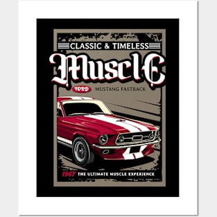 1967 Mustang Fastback Posters and Art